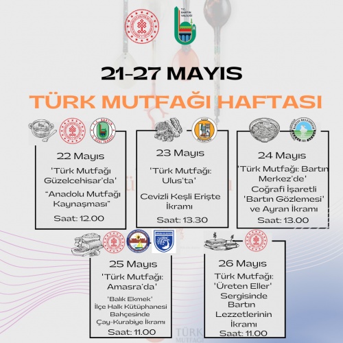 Bartın'da Türk Mutfağı Haftası Etkinlikleri Başladı