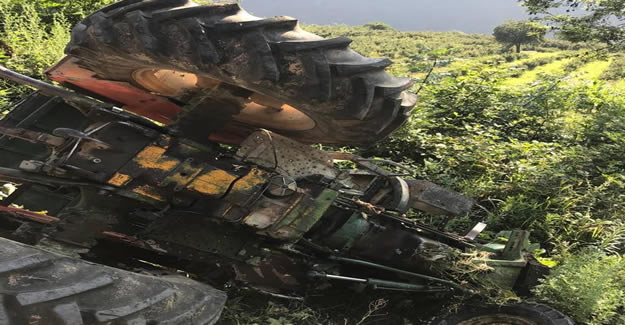Fındık bahçesine uçan traktörün sürücüsü öldü