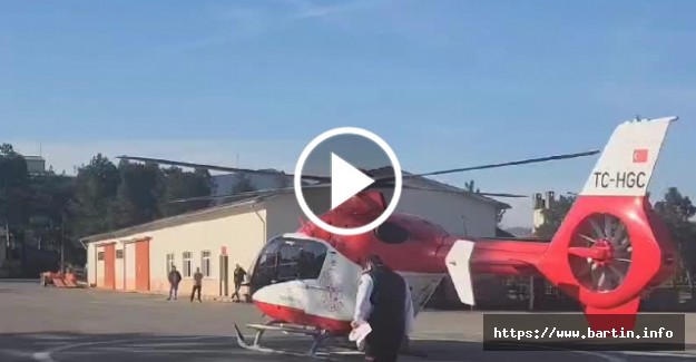 Ambulans Helikopter Uzvu Kopan Vatandaş İçin Havalandı