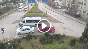 Bartın’da Trafik Kazası Kamerada